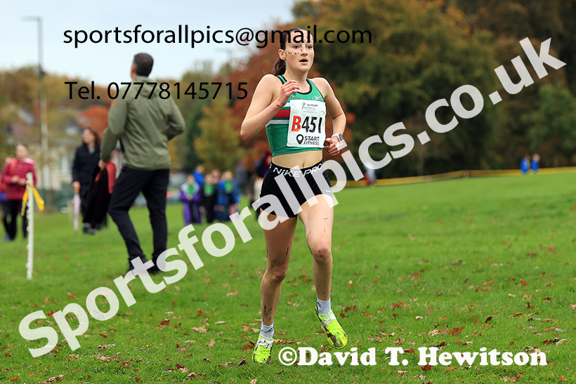 Womens under-17s, 2024 Northern Cross Country Relays, Graves Park, Sheffield.   Photo: David T. Hewitson/Sports for All Pics